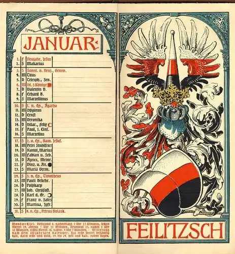 München Wappen Kalender Deutscher Adel Herzogtum Sachsen Meiningen 1909