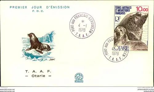 1978, 10 F Otarie on FDC