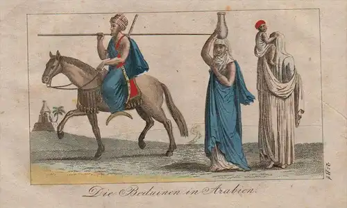 Araber Beduine Einwohner Tracht costumes Africa engraving Kupferstich