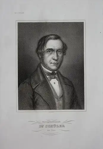 Dr. Schüler Jena Oberappellationsrath engraving  Portrait