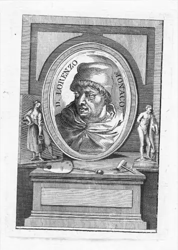 Lorenzo Monaco Siena Italia Kupferstich Portrait engraving