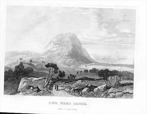 Mount Tabor Israel engraving