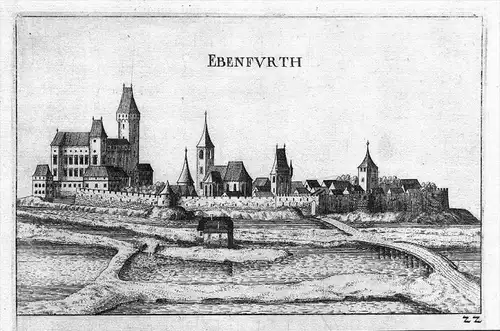 Ebenfurth b. Wiener Neustadt Kupferstich Vischer