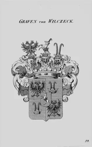 Wilczeck Wappen Adel coat of arms heraldry Heraldik crest Kupferstich