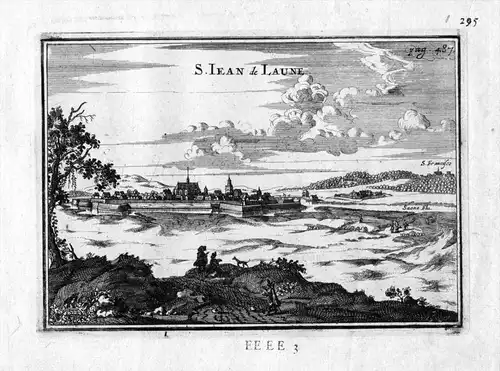 Saint jean de Losne Bourgogne-Franche-Comté Frankreich France gravure estampe Kupferstich