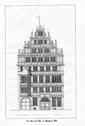 Hannover Haus der Väter Lithographie