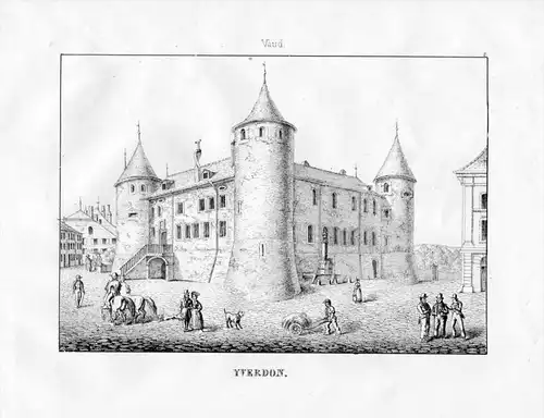 Yverdon-les-Bains Jura-Nord Kanton Waadt Schweiz Suisse Lithographie