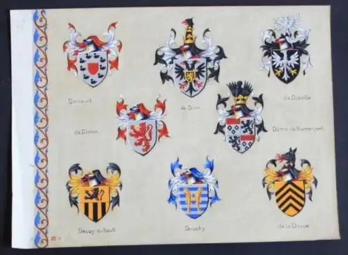 Dion Dincourt Divion Douchy la Douve Dioville Douay Blason Wappen Heraldik