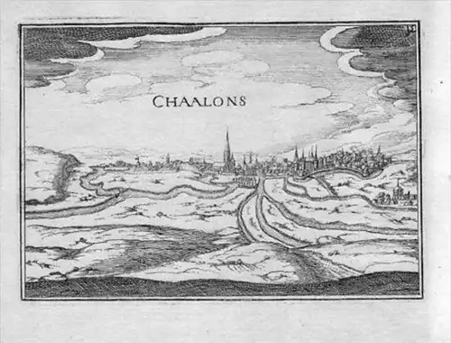 Châlons-en-Champagne Gravure Estampe France