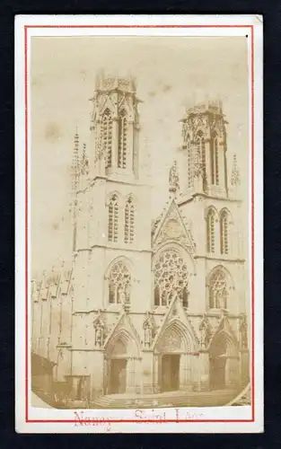 Nancy Eglise Saint Leon Frankreich original Foto photo CDV