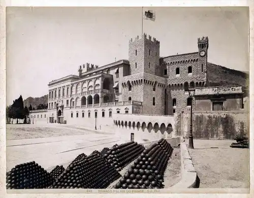 Monaco Palais du Prince - Monaco Palais du Prince G. J. albumen Foto photo vintage antique