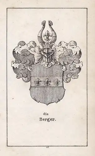 die Berger - Berger Hannover Deutschland Germany Wappen heraldry Heraldik coat of arms Adel
