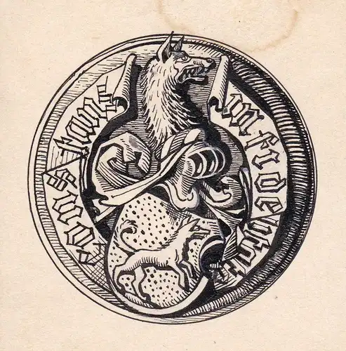 Constans - Konstanz Wappen Heraldik Wolf coat of arms Zeichnung drawing