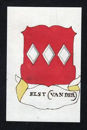 Elst (van der) - Elst Niederlande Wappen Adel coat of arms heraldry Heraldik