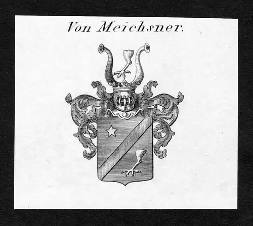 Von Meichsner - Meichsner Wappen Adel coat of arms Kupferstich  heraldry Heraldik