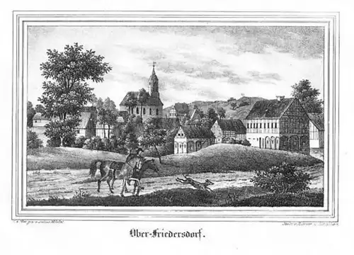 Friedersdorf Spree Neusalza Lithographie