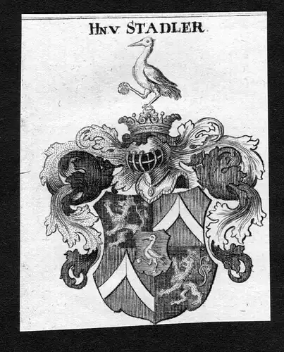 Stadler - Stadler Stadl Stadel Wappen Adel coat of arms heraldry Heraldik Kupferstich