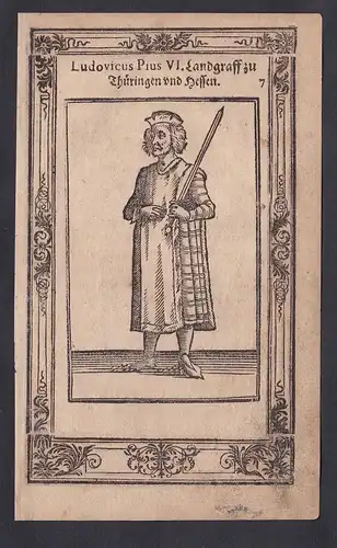 Ludovicus Pius VI. Landgraff in Thüringen und Hessen (1200-1227) - Ludwig IV. Thüringen Landgraf Portrait