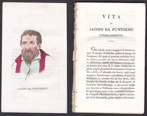 Iacopo da Rontormo - Jacopo da Pontormo (1494-1557) Maler painter Italien Italia Portrait Kupferstich copper e