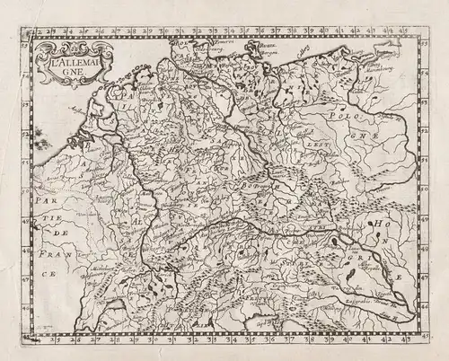 L'Allemaigne - Deutschland Deutsches Reich Germany map Karte