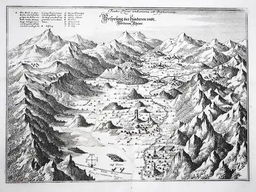 Ursprung des Hinderen undt Vorderen Rheins - Rheinquelle Rhein Hinterrhein Reichenau Schweiz Suisse Switzerlan