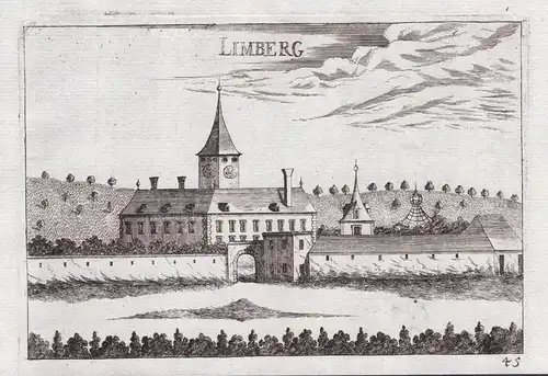 Limberg - Schloss Limberg Maissau Hollabrunn Kupferstich antique print