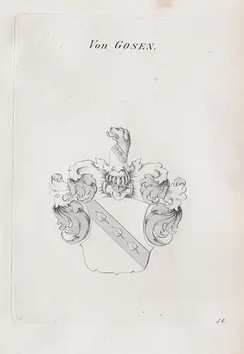 Von Gosen. - Wappen Adel coat of arms Heraldik heraldry