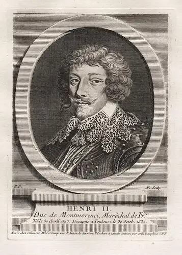 Henri II - Henri II de Montmorency (1595-1632) Gouverneur de Languedoc, Vice-roi de Nouvelle-France military P