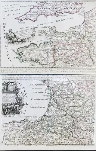 La Coste della Francia sul Mare Oceano- Bretagne Loire Aquitaine Brest Nantes Vannes La Rochelle Bordeaux Roch