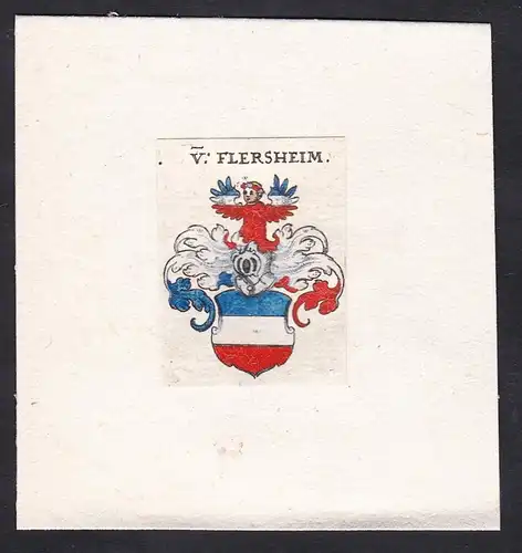 V: Flersheim - Von Flersheim Vlersheim Wappen Adel coat of arms heraldry Heraldik