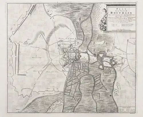 Plan de la Ville de Bouchain - Bouchain / Nord-Pas-de-Calais / France / Frankreich