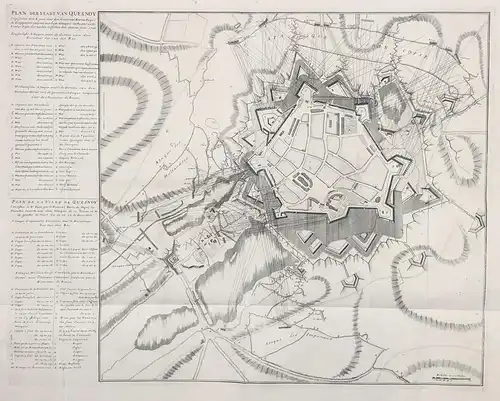 Plan de la Ville de Quesnoy - Le Quesnoy / Nord-Pas-de-Calais / France / Frankreich / Stadtplan