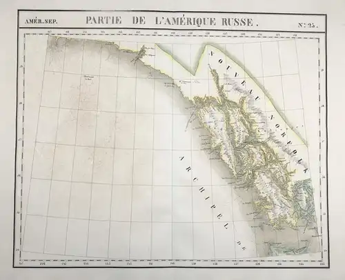 Amer. Sep. / Partie de l'Amerique Russe / N° 23 - Alaska New Norfolk Alexander Archipelago United States North