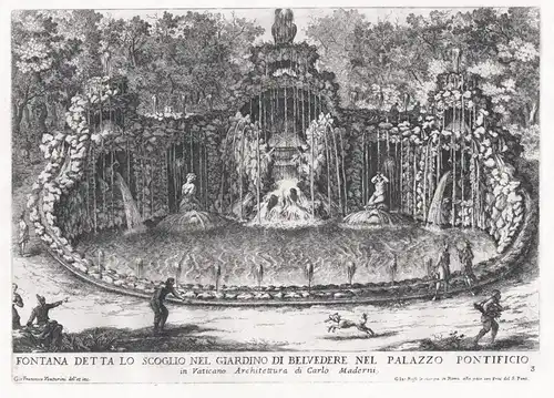 Fontana det ta lo Scoglio nel giardino di Belvedere nel Palazzo Pontificio - Rom Roma Rome / Palazzo Pontifici