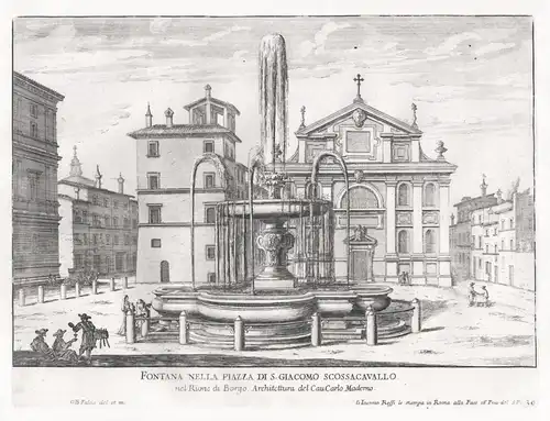 Fontana nella Piazza di S. Giacomo Scossacavallo - Rom Roma Rome / Brunnen fontana fountain