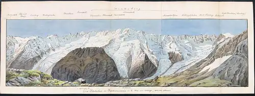 Die Gletscher der Geschenalp im C. Uri vom Vorberge auf der Mauer - Geschenenalp Kanton Uri / Schweiz / Suisse