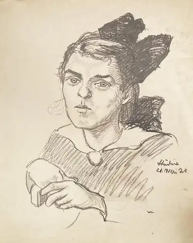 (Portrait einer junger Frau / Portrait of a young woman) / Studie