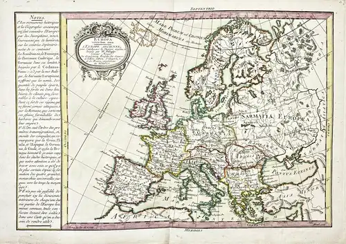 Europa veteribus nota. L'Europe Ancienne. - Europe Europa Kontinent Continent Karte map