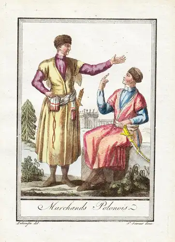 Marchands Polonois - Polish merchants Poland Polska Polen Tracht Trachten costume