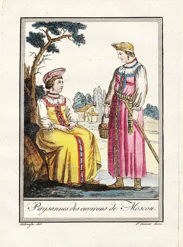 Paysannes des environs de Moscou. - Moscow Moskau Russia Russland Tracht Trachten costume