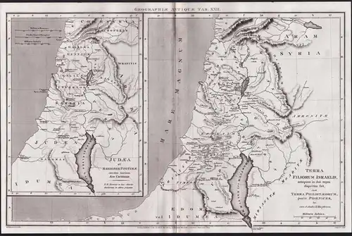 Terra Filiorum Israelis antequam in duo regna dispertita fuit, cum Terra Philistaeorum, parte Phoenices - Isra