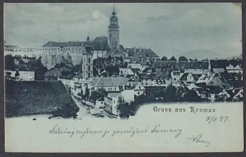 Gruss aus Krumau - Cesky Krumlov Böhmen Bohemia Czech Cechy Cesko Tschechien Ansichtskarte Postkarte AK postca