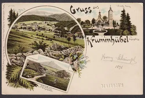 Gruss aus Krummhübel im Riesengebirge - Karpacz Krummahiebel Böhmen Bohemia Czech Cechy Cesko Tschechien Ansic