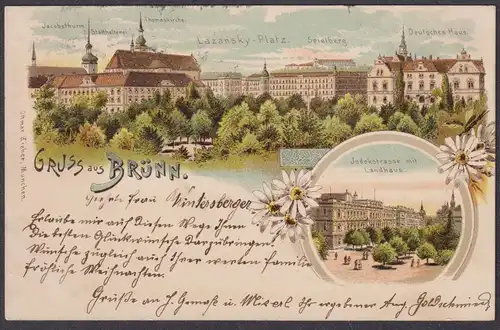 Gruss aus Brünn - Brno Mähren Moravia Czech Cechy Cesko Tschechien Ansichtskarte Postkarte AK postcard