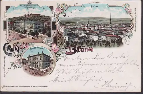 Gruss aus Brünn - Brno Böhmen Bohemia Czech Cechy Cesko Tschechien Ansichtskarte Postkarte AK postcard