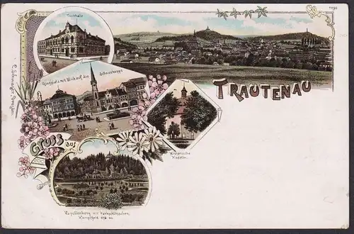 Trautenau - Trutnov Trautenau Ringplatz Kapellenberg Böhmen Bohemia Cesko Czech Cechy Tschechien Ansichtskarte