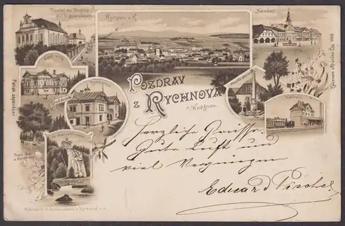 Pozdrav z Rychnova - Rychnov nad Kneznov Reichenau an der Krieschna Böhmen Bohemia Czech Cechy Cesko Tschechie