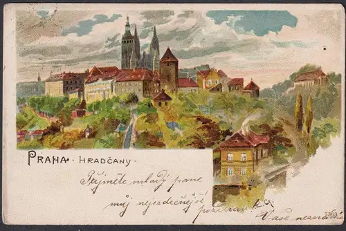 Praha Hradcany - Prag Prague Böhmen Bohemia Czech Cechy Cesko Tschechien Ansichtskarte Postkarte AK postcard