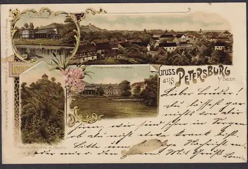 Gruss aus Petersburg - Petrohrad Böhmen Bohemia Czech Cechy Cesko Tschechien Ansichtskarte Postkarte AK postca