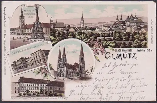 Olmütz - Olomouc Böhmen Bohemia Czech Cechy Cesko Tschechien Ansichtskarte Postkarte AK postcard